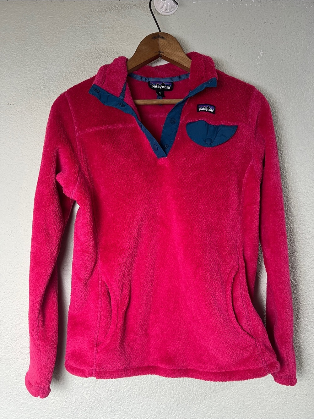 Patagonia Girls Pink XL 14 Fleece Pullover Jacket